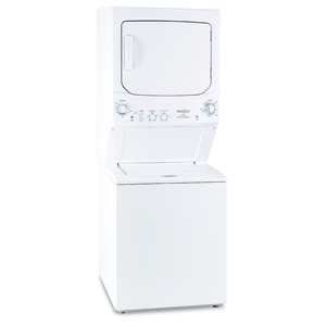 Mabe Unitized Spacemaker 3.4 cu. ft. Capacity Washer 5.9 cu. ft. Capacity Electric Dryer White - MCL1540EEBBY0