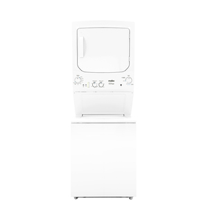 Mabe 3.4 cu. ft. Capacity Washer 5.9 cu. ft. Capacity Dryer 220 V Electric Unitized Spacemaker White - MCL2040EEBBY0